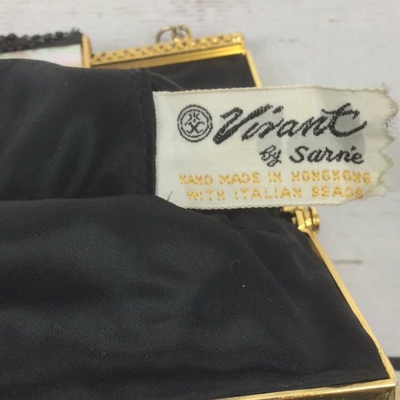 Vintage Vivant by Sarne Black Beaded Evening Bag - Picture 5 of 8